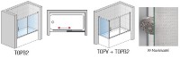 SanSwiss TOP-Line TOPB2 vanové dveře 1800 posuvné aluchrom sklo Mastercarré TOPB218005030