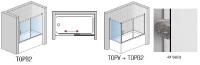 SanSwiss TOP-Line TOPB2 vanové dveře 1800 posuvné matný elox sklo satén TOPB218000149