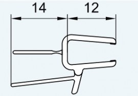 SanSwiss vodorovné těsnění na 5 a 6 mm skla (pro montáž s prahovou lištou)   52203.KD.1000