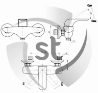 Steno BOSTON baterie sprchová, rozteč 150 mm, bez příslušenství, bílá/chrom   BO 4045