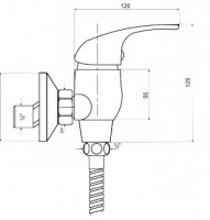 Steno PICCOLO baterie sprchová, rozteč 150 mm, bez příslušenství, chrom   PIC 2245