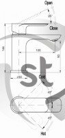 Steno RIO baterie umyvadlová stojánková, bez výpustě, bíla/chrom   RIO 4141