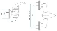 Steno baterie sprchová, rozteč 150 mm, s příslušenstvím, chrom    ST 3045