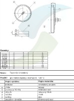 Steno teploměr bimetalový DN63/50 mm, 0-120°C, 1/2" zadní