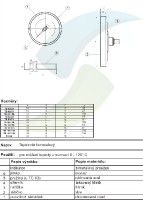 Steno teploměr bimetalový DN80/100 mm, 0-120°C, 1/2" zadní