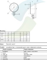 Steno manometr DN63, 0-10 bar 1/4" spodní