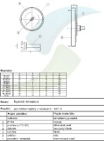 Steno příložný teploměr bimetalový DN63, 0-120° C