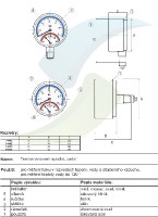 Steno termomanometr DN80, 0-4 bar/0-120°C, 1/2" zadní