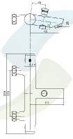 Steno TERMA baterie vanová termostatická, rozteč 150 mm, bez příslušenství    TE 1644