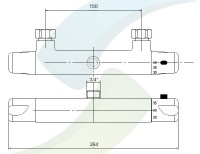 Steno TERMA baterie sprchová termostatická horní, rozteč 150 mm, bez přílušenství TE 1645 H