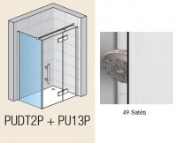 SanSwiss PUR PUDT2P boční stěna 700 s vyrovnávacím profilem chrom sklo satén PUDT2P0701049