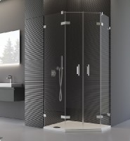 SanSwiss PUR PUT52 boční stěna L- kování chrom sklo Mastercarré PUT52SM21030