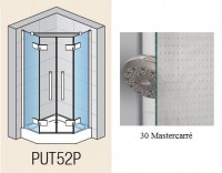 SanSwiss PUR PUT52P boční stěna vyrovnávací profil chrom sklo Mastercarré PUT52PSM21030