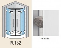 SanSwiss PUR PUT52 boční stěna L- kování chrom sklo satén PUT52SM11049