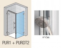 SanSwiss PUR PURDT2 boční stěna šířka 1001-1600 mm chrom sklo čiré PURDT2SM41007