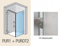 SanSwiss PUR PURDT2 boční stěna šířka 300-1000 mm chrom sklo Mastercarré PURDT2SM21030