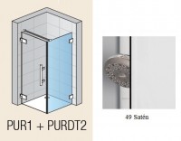 SanSwiss PUR PURDT2 boční stěna šířka 1001-1600 mm chrom sklo satén PURDT2SM41049