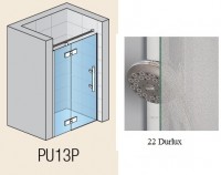 SanSwiss PUR PU13P sprchové dveře 1400 jednokřídlé vpravo chrom sklo Durlux PU13PD1401022