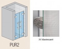SanSwiss PUR PUR2 sprchové dveře dvoukřídlé chrom sklo Mastercarré PUR2SM11030