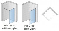 SanSwiss TOP-LINE S BTK1 vodorovná/stropní vzpěra+kotvicí a ukončovací profil,černá  BTK1.06.2000