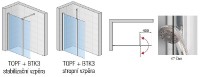 SanSwiss TOP-Line montážní set s otočnou stěnou 180° aluchrom sklo čiré BTK3204005007
