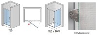 SanSwiss TOP-Line TED sprchové dveře 1400 jednokřídlé bílé sklo Mastercarré TED14000430