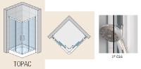 SanSwiss TOP-Line TOPAC sprchové dveře 900 díl PRAVÝ aluchrom sklo čiré TOPD09005007