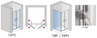 SanSwiss TOP-Line TOPP2 sprchové dveře 700 dvoukřídlé matný elox sklo čiré TOPP207000107