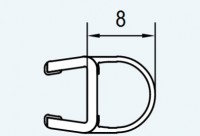 SanSwiss svislé těsnění na 6 mm skla, délka 2000 mm   51406.KD.2000
