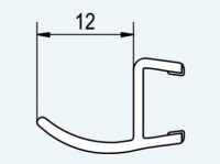 SanSwiss svislé těsnění na 8 mm skla, délka 2000 mm   53100.KD.2000