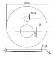 HERZ PROJECT baterie vanová/sprchová podomítková, chrom   UH12252