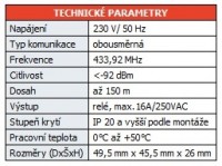 ELEKTROBOCK Bezdrátový spínač, pod vypínač PH-SP1   č. 1313
