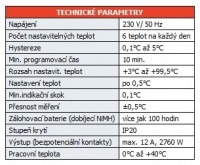 ELEKTROBOCK Termostat PT712-EI pro elektrické podlahové topení, interní a externí čidlo   č. 616