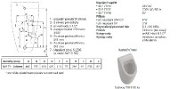 SANELA splachovač pisoáru radarový na liště   SLP 71RB