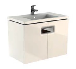 KOLO TWINS skříňka pod umyvadlo 80x57x46 cm s dvířky, bílá lesk 89547000