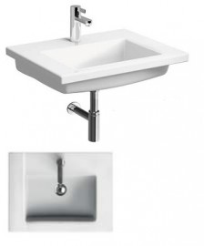 KOLO TWINS Low rim umyvadlo 60x46 cm, s otvorem, s přepadem L51960000