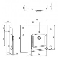 RAVAK BeHappy II umyvadlo rohové 500 x 665 mm s otvory, levé, bílé   XJAL1100001