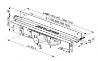 RAVAK OZW Chrome odtokový žlab 850 nerez   X01627