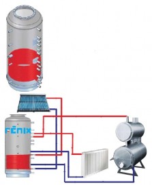 Akumulační nádrž Fénix MT1  800 l + spirála DN 32   MG1131