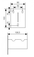 KORADO KORABASE Konzola stěnová pro typ 21 a 22, výška 125 mm, bílá   Z-LU-048
