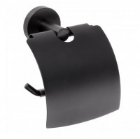 BEMETA DARK držák toaletního papíru s krytem, černý 140x155x80 mm   104112010
