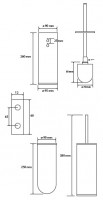 BEMETA WHITE WC štětka válcová na postavení nebo zavěšení bílá 95x380x90 mm   102313064