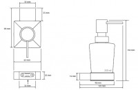 BEMETA NERO dávkovač tekutého mýdla 250 ml černý 65x150x120 mm   135009040