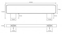 BEMETA NERO držák ručníků dvojitý černý 500x20x132 mm   135004080
