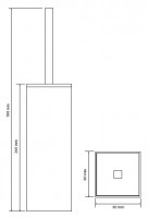 BEMETA NERO WC štětka, válcová na postavení/zavěšení černá 80x400x80 mm   135913090