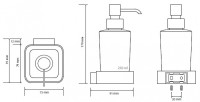 BEMETA SOLO dávkovač tekutého mýdla 250 ml, sklo 75x170x91 mm, chrom   139109042