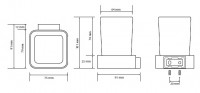 BEMETA SOLO držák kartáčků sklo 75x101x91 mm, chrom   139110012