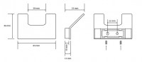 BEMETA SOLO dvojháček 83x46x33 mm, chrom   139106032