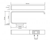 BEMETA SOLO kruh na ručníky 200x25x82 mm, chrom   139104062