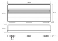BEMETA SOLO police na ručníky s hrazdou 600x108x255 mm, chrom   139105262